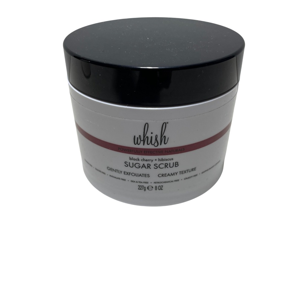Whish Black Cherry Hibiscus Sugar Scrub‎ NEW 8 oz.